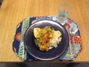 Curried pineapple ahi tuna