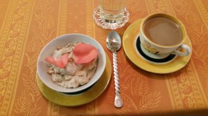 Rosee-a medieval dish flavored with rose petals