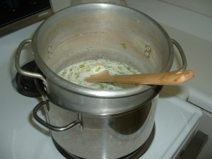 make-shift double boiler